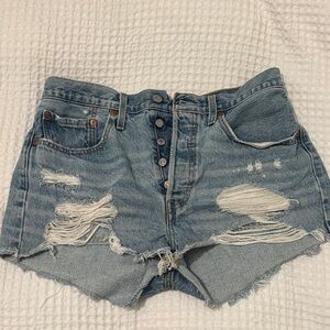 Levi's 501 Distressed Jean Shorts